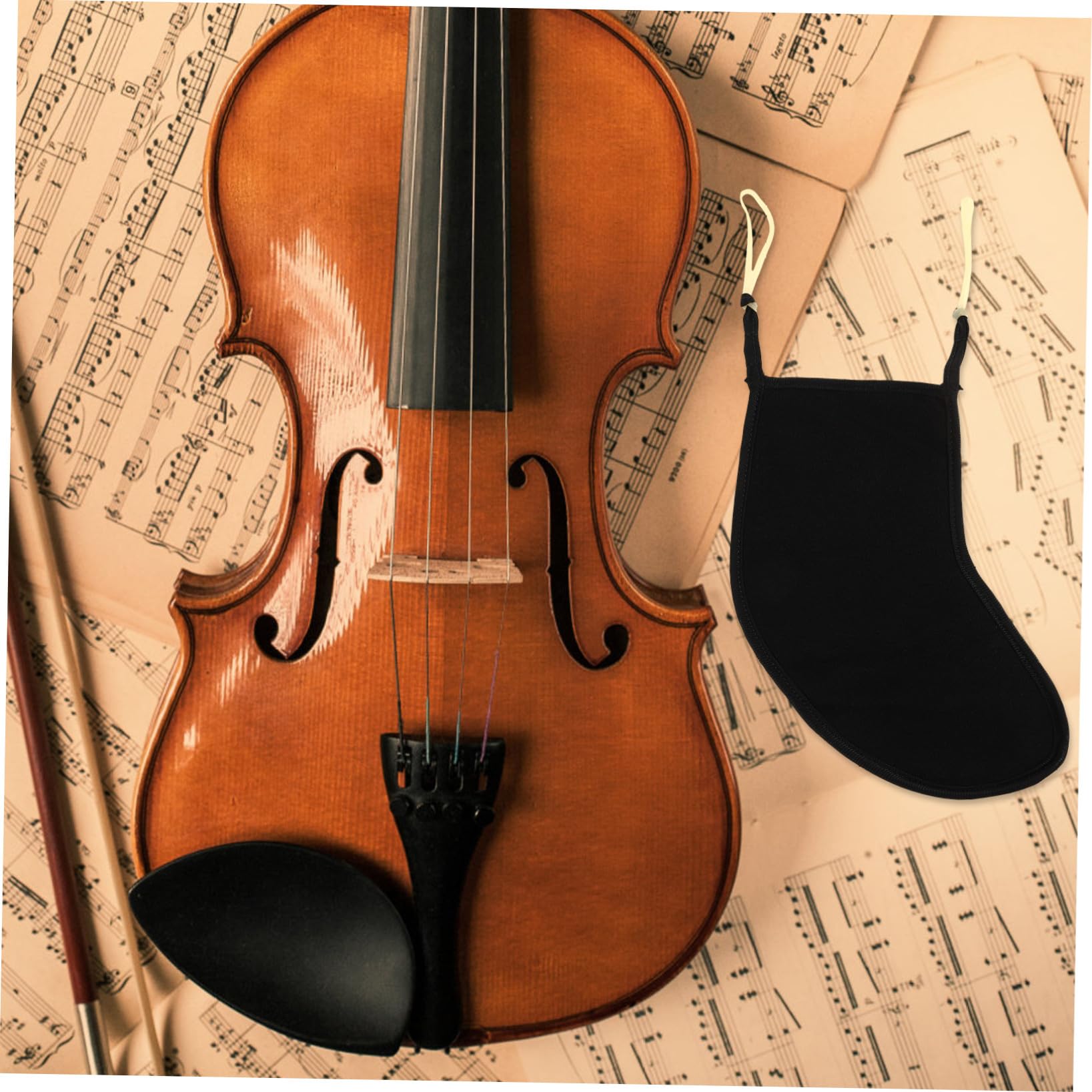DECHOUS Mentonera para Violín de Tela Ligera Lint, Cómoda y Absorbente de Sudor, Diseño Ligero y Compacto para Práctica Diaria y Ejecución del Violín Varios estilos