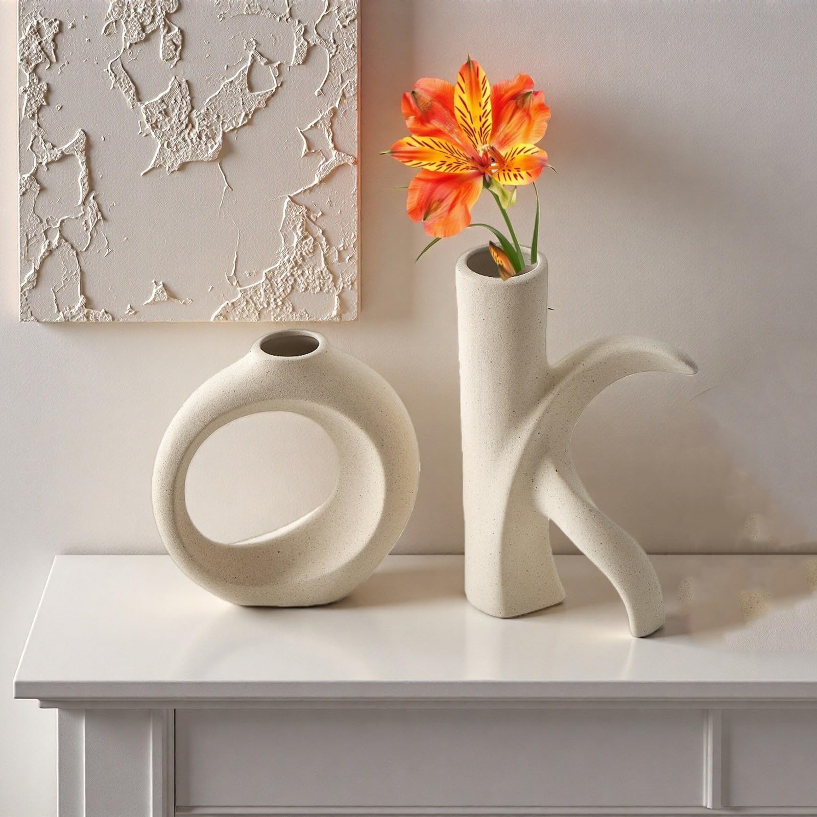 Keramikvasen, OK-Form, Vasen für Party, Hochzeit, Tafelaufsätze, dekoratives Vasen-Set, moderne nordische Vase, Heimdekoration, Keramik für Heimdekoration
