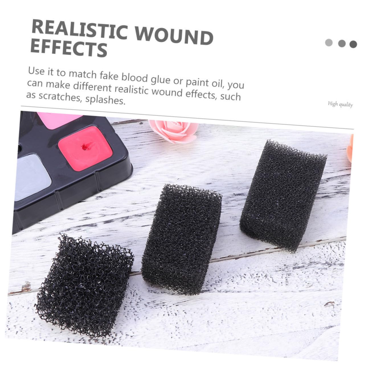 Beavorty 32 Stk Schwamm Mit Spezialeffekt Blut-make-up-schwamm Halloween-schwamm Stipple-schwamm-make-up Make-up Mit Halloween-effekten Make-up Narbenschwamm Make-up-effekte Black Baumwolle