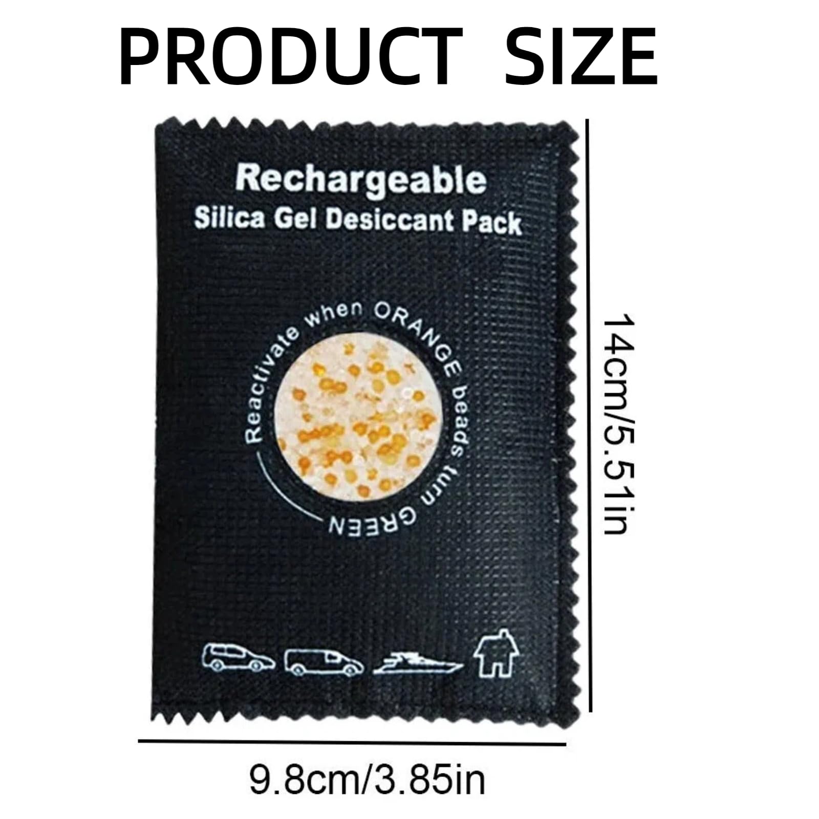 Sac déshumidificateur de voiture réutilisable pour pare-brise, absorbeur d'humidité compact pour véhicule de voiture et caravanes pour éviter l'humidité, la condensation (8, bleu)