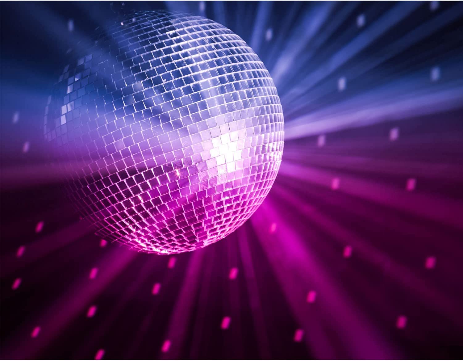 Sfera da discoteca a specchio da 30 cm, ideale per feste o DJ, effetto luce per Natale (30 cm, argento)