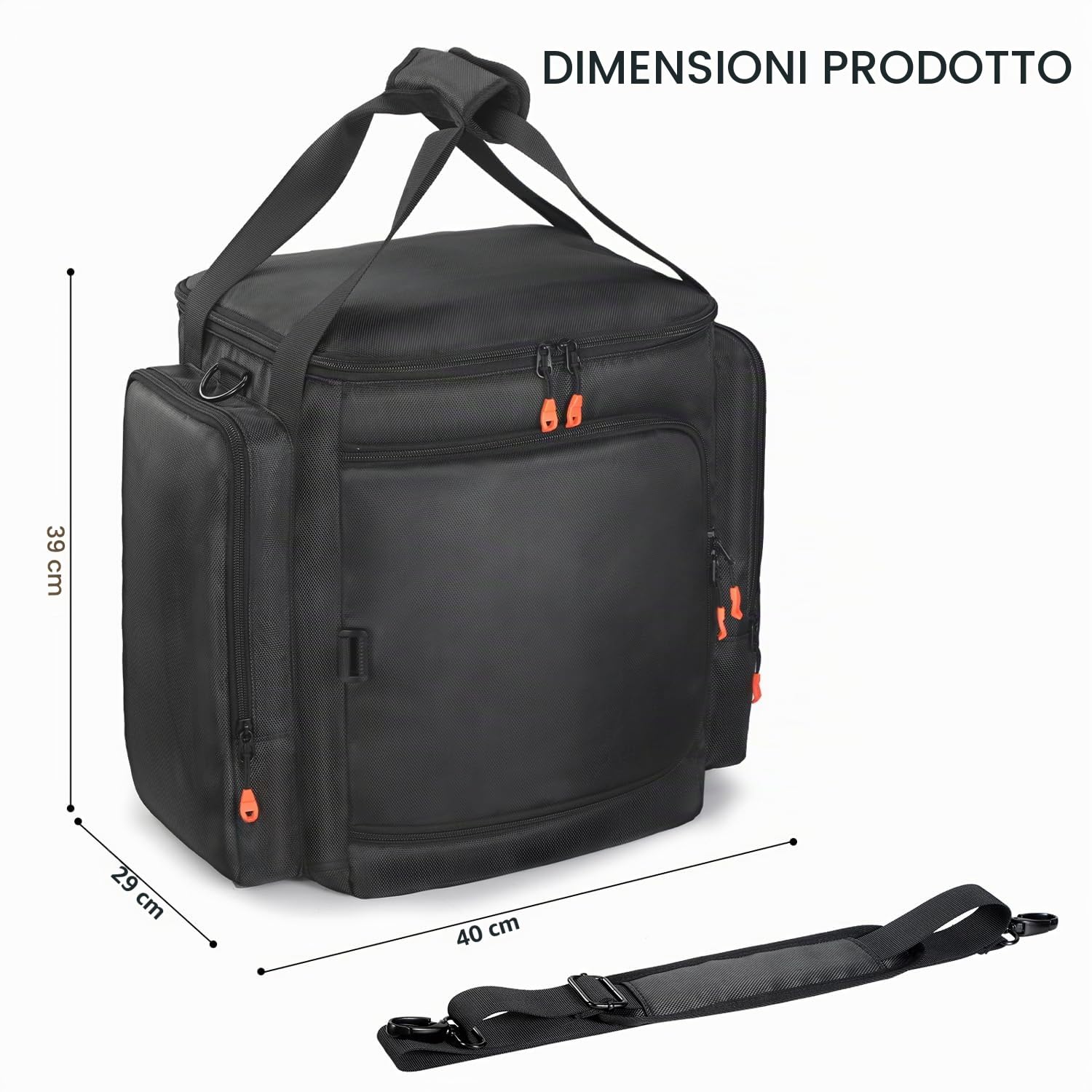 Custodia da viaggio per altoparlanti, compatibile con JBL Partybox Encore Essential/Essential 2, custodia da viaggio con tasche per caricabatterie, accessori per microfono