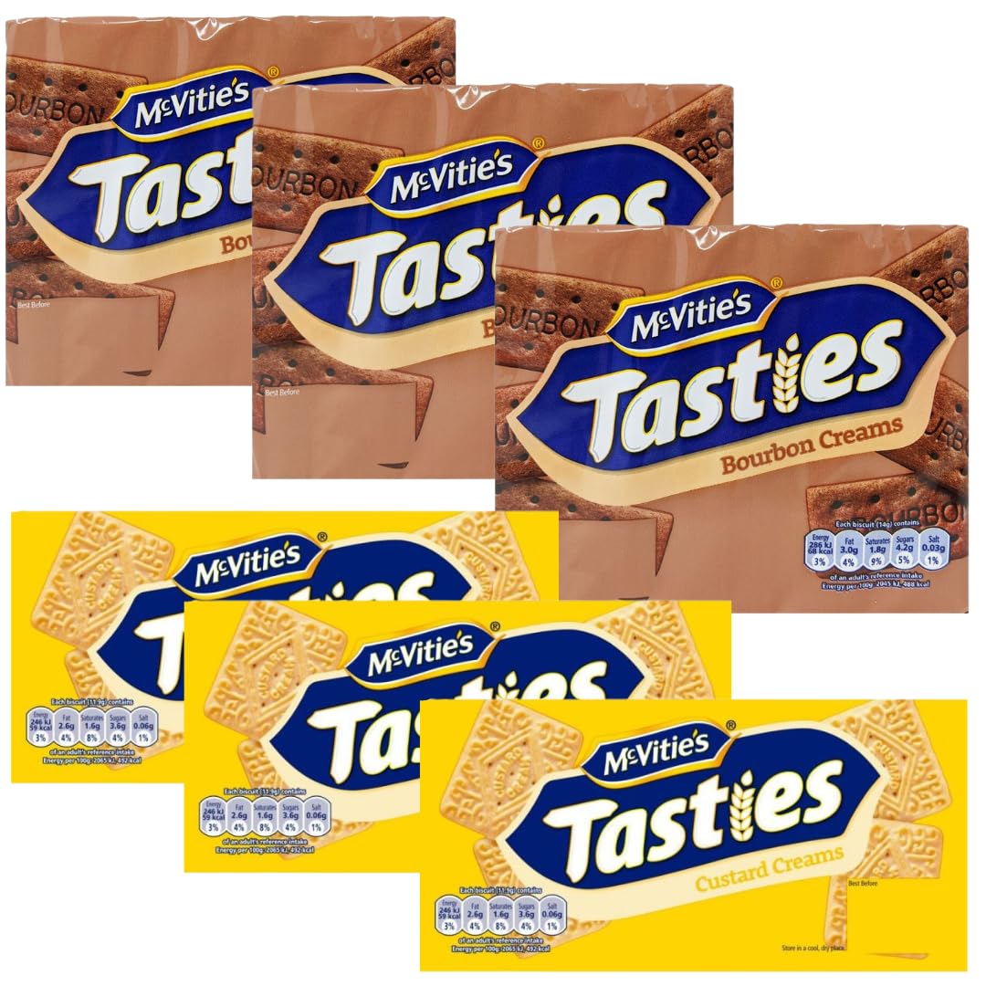 Buy Biscuit Bundle with Tasties Chocolate Bourbon Creams 300g x3 and ...