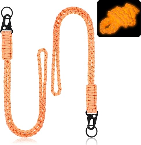 Miniatura 11 de Frienda Juego de 2 Cordones de Paracord de Servicio Pesado Collar de Silbatos Correa Trenzada 550 Cordón de Llavero para Actividades al Aire Libre