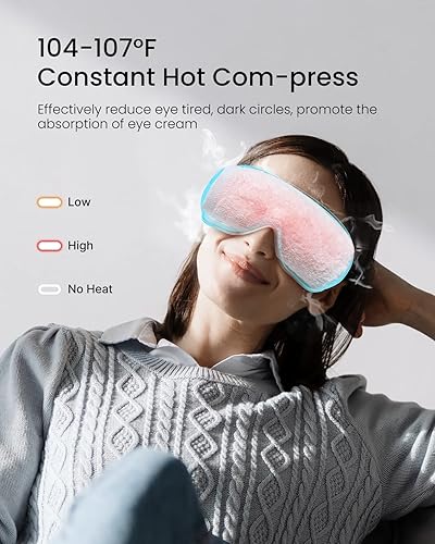 Miniatura 2 de RENPHO Masajeador de ojos con calor y vibración y almohadilla térmica eléctrica