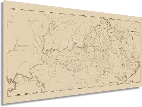 HISTORIX 1793 Kentucky Map - 12x24 Wall Art