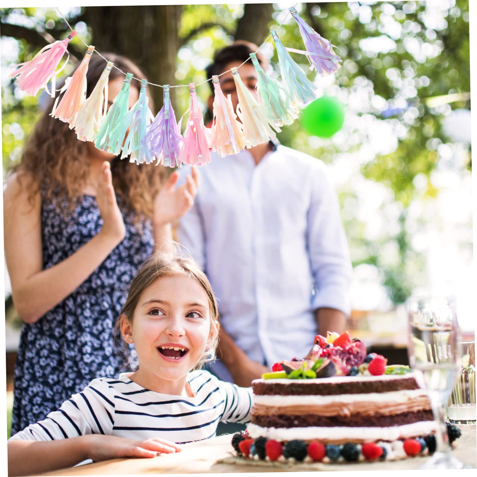 Alipis 4 Juegos De Guirnaldas De Borlas De Cinta Para Fiestas Banderines Con Borlas Para Bodas Y Navidad 2 Unidades X 4
