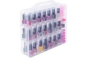 DreamGenius Gel Nail Polish Organizer Double-Sided Storage Case for 48 Bottles
