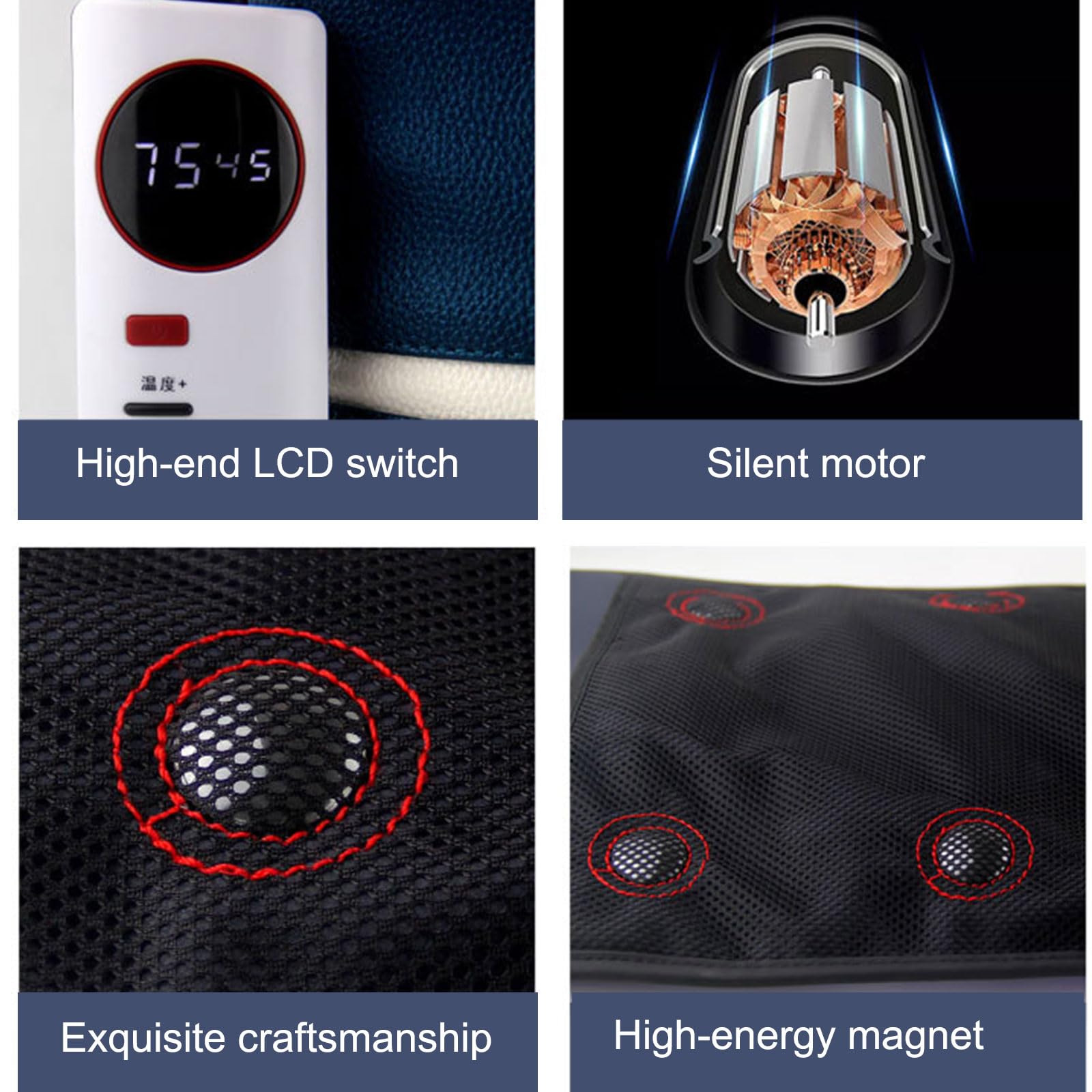 Magnetyczny masażer brzucha, podgrzewany elektryczny pas masujący do odchudzania, przełącznik LCD, regulacja temperatury, szybkie nagrzewanie, do talii, nóg i brzucha