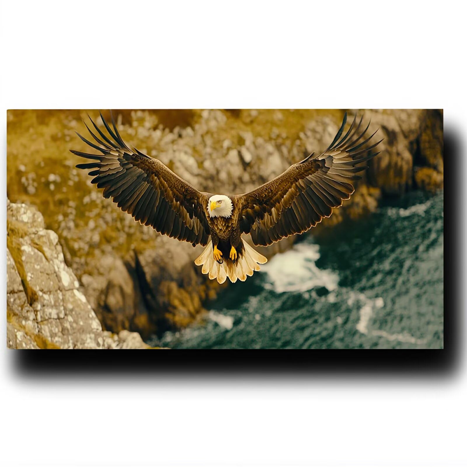 DIY Malen nach Zahlen Erwachsene Habicht Malen nach Zahlen ab 7 jahre Mädchen Tier Kreativ set für Erwachsene mit Leinwand Acrylfarben set und Pinsel, Bastelset zum Bemalen für Wanddeko 80X160cm 7-G-S
