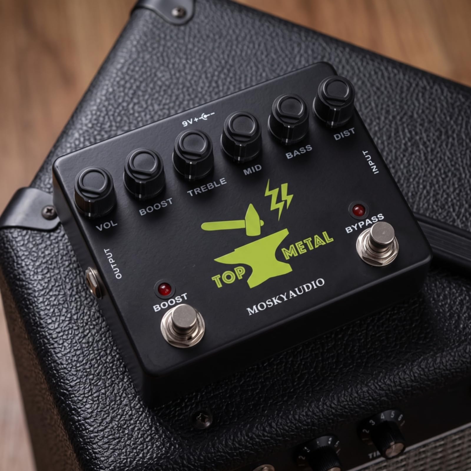 Effektpedal mit Stabil Verzerrerpedal Kompakt Gitarren-Effektpedal für Gitarristen, Proberaum
