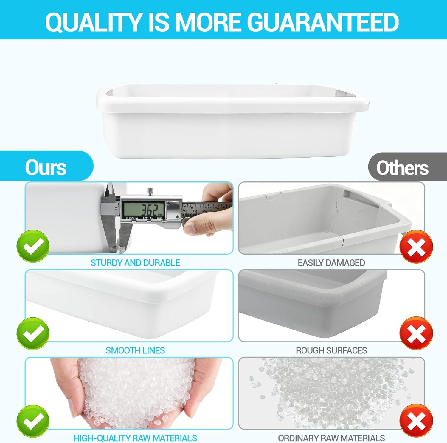 WP2203828 Refrigerator Door Shelf Bin, 2203828K, 2203828 Right Door Bin Compatible with Whirlpool Refrigerator, Right Refrigerator Cantilever Door Bin Fit for ken-more. 1-Year Warranty