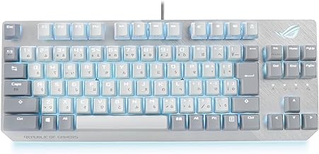 ASUS ゲーミングキーボード ROG Strix Scope NX TKL Moonlight White メカニカル 有線 日本語配列 ROG-NXスイッチ 80%レイアウト FPS RGBライティング アルミフレーム 国内正規品