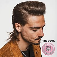 Vista 3 de REUZEL Pink Grease Pomade, Strong All Day Hold, Oil-Based Styling Wax, Medium Shine, Easy To Wash Out, For All Hair Types