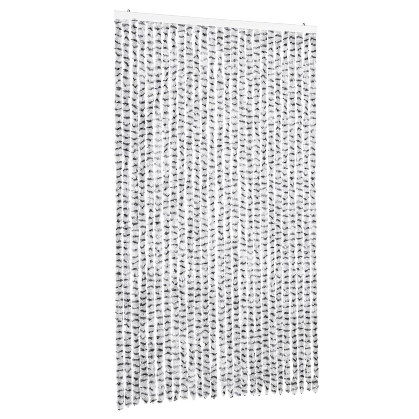 LAPOOH Tenda Antimosche Grigio Chiaro e Grigio Scuro in Ciniglia,Tenda Antimosche per Finestre e Porte Leggera Resistente all'Acqua Silenziosa Zanzariera Antiisetti-4004890