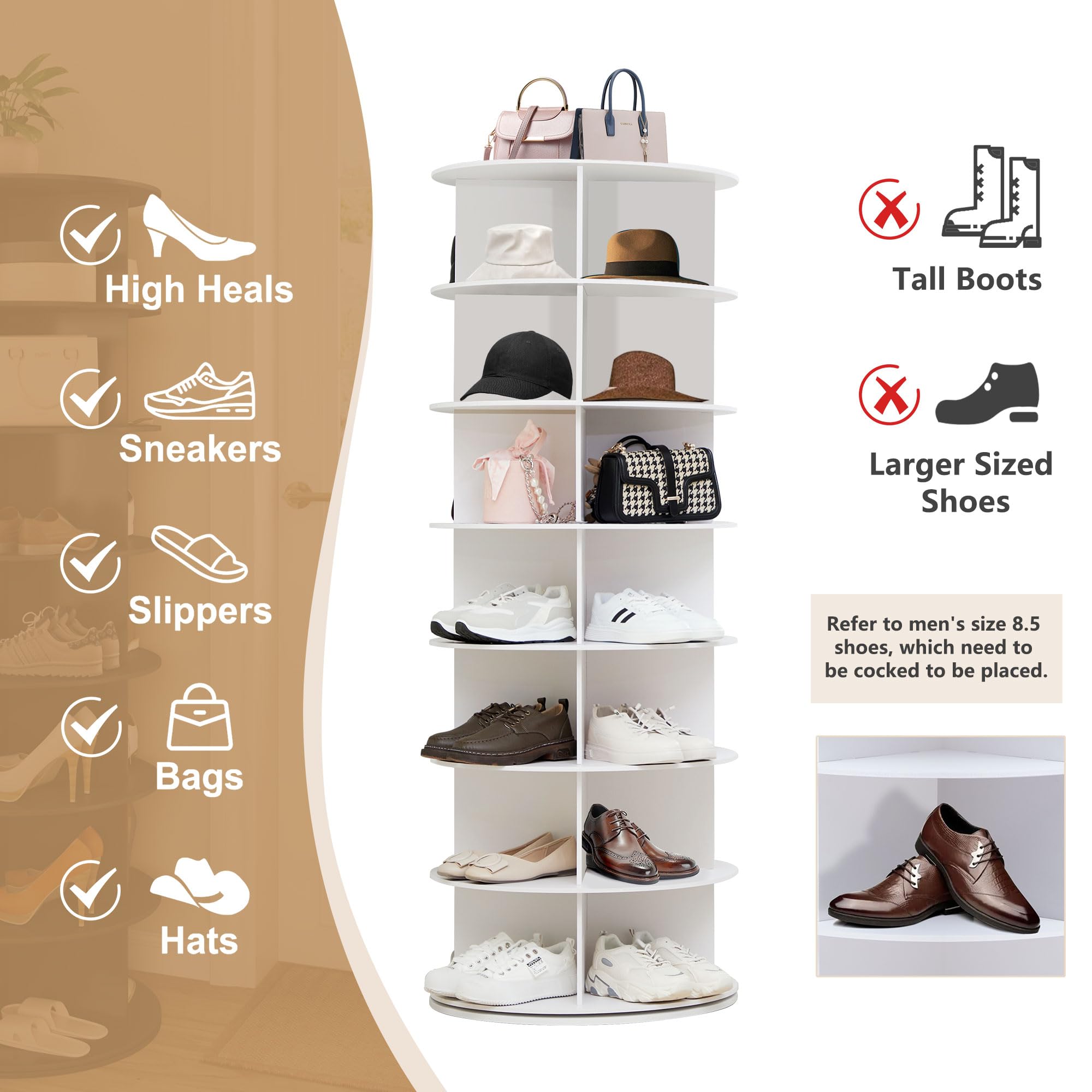 rotating shoe shoe rack for men&#039;s shoes