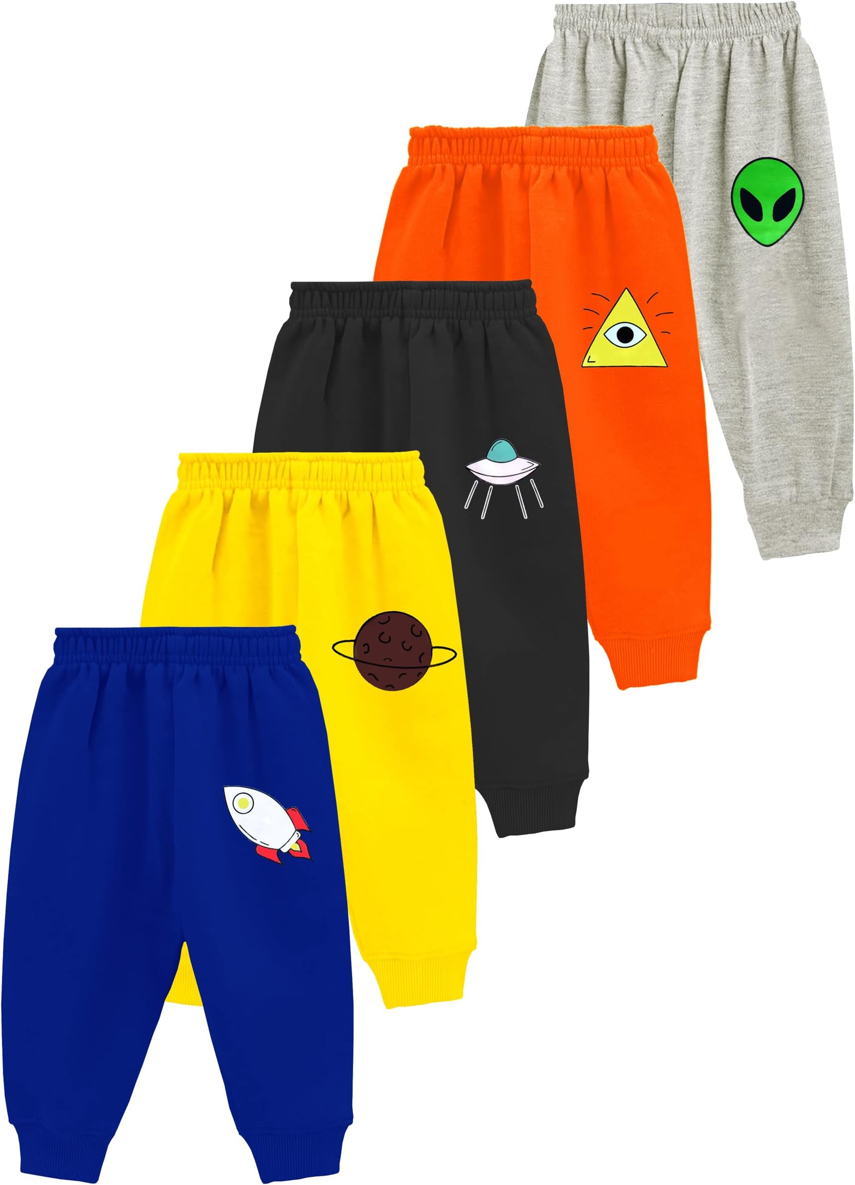 Kuchipoo Regular Fit Baby Boys and Baby Girls Pyjamas - Pack of 5 (PAJ-128)