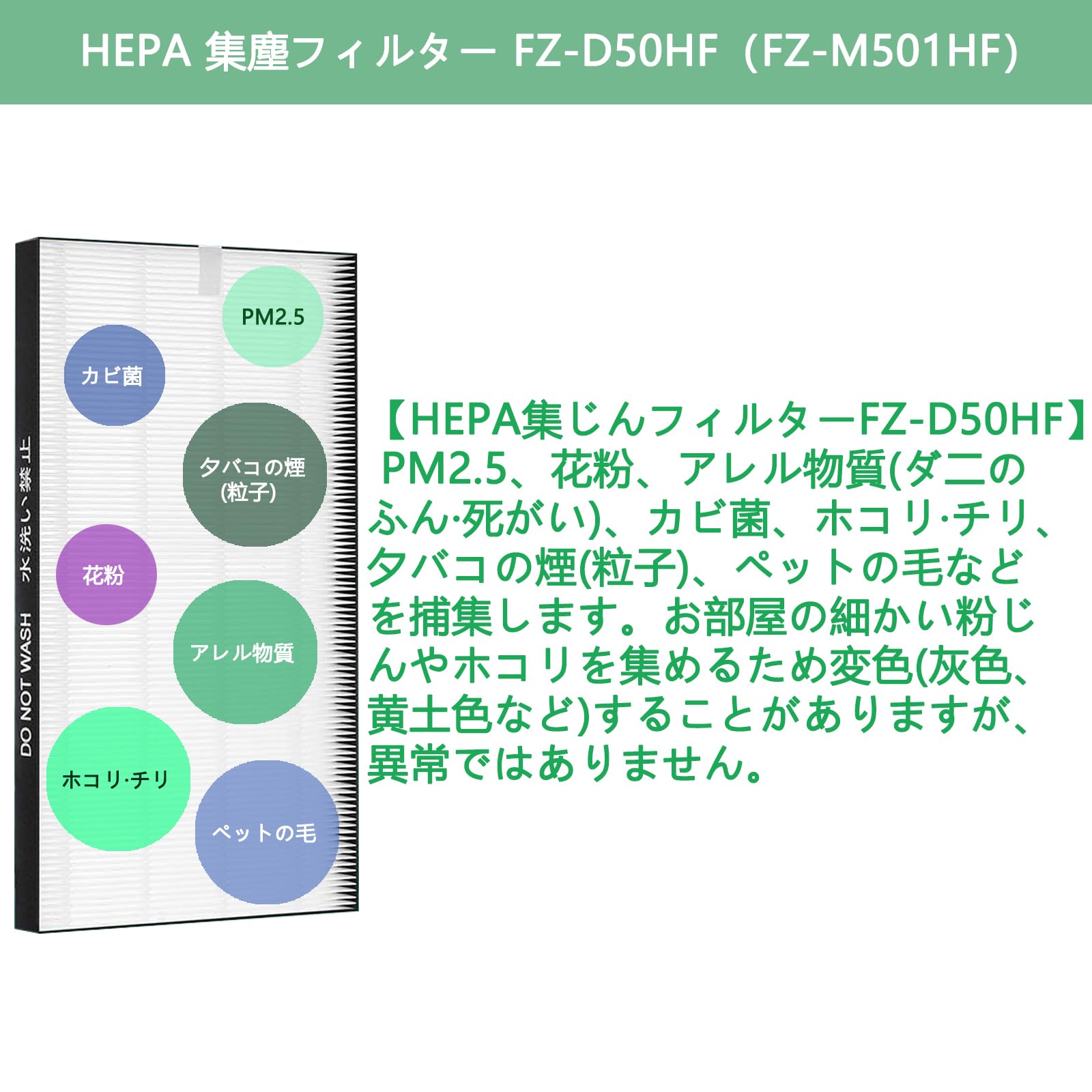 Amazon.co.jp: シャープ FZ-D50HF 集じんフィルター KC-F50 KC-G50 KC 