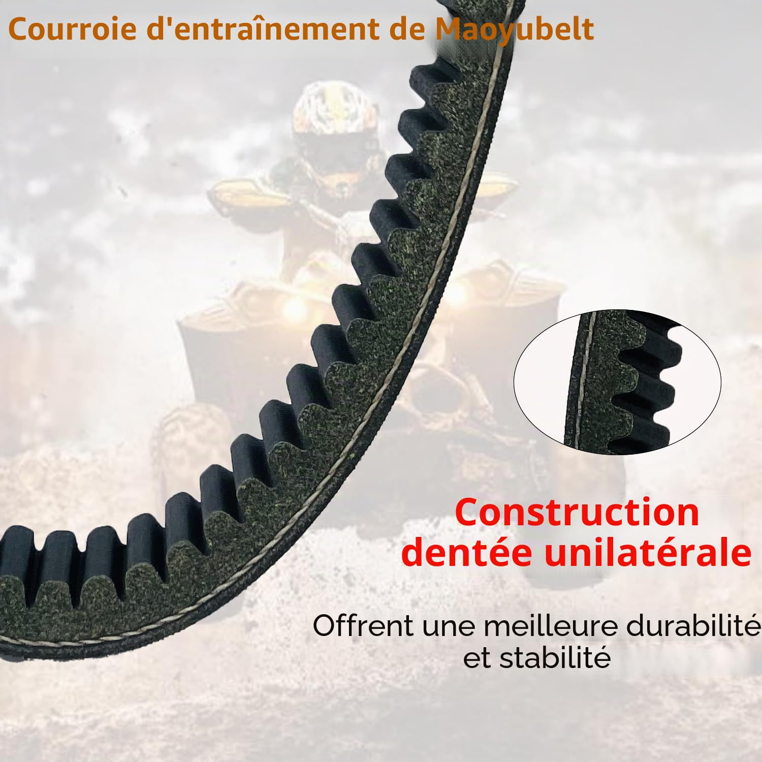 Courroie d'entraînement Maoyubelt pour JDM/Orane, Titane 1/2/3, Albizia, Abaca/Casalini, Apartir B3211AA1181 B3221AA1181, Courroie d'embrayage en caoutchouc de qualité supérieure pour Voiture