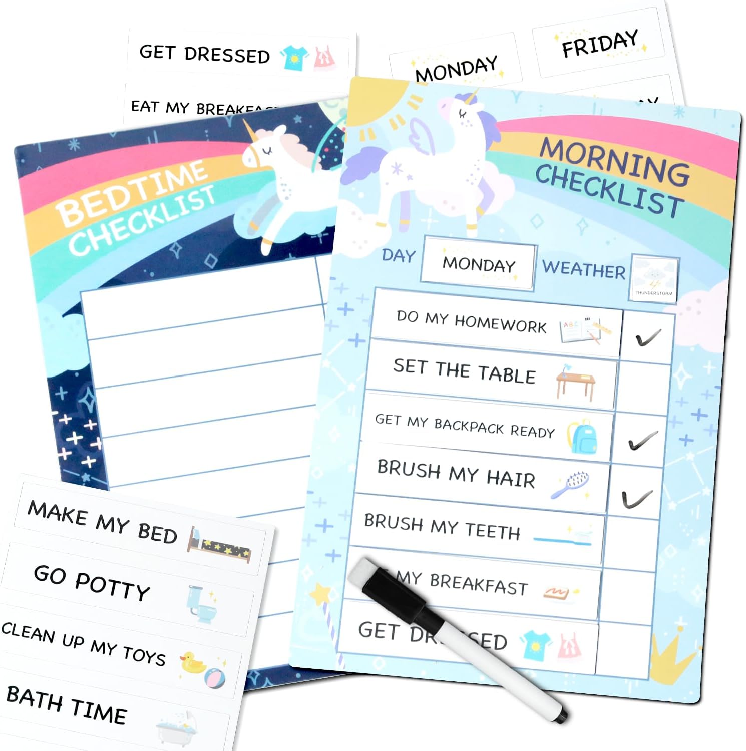 EkiShoal Daily Routine Chart for Kids Magnetic Set - Morocco | Ubuy
