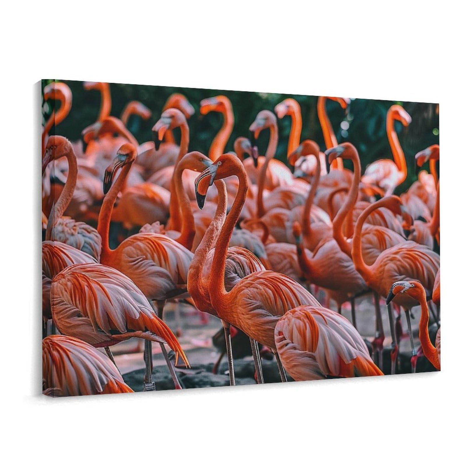 MXDLKSWPOH Canvas Wall Art for Living Room Prints Aesthetic Poster Canvas Paintings Prints Flamingos Pictures ArtWork Office Wall Decor Modern Abstract Wall Art for Bedroom Home Decor 30x40 Cm