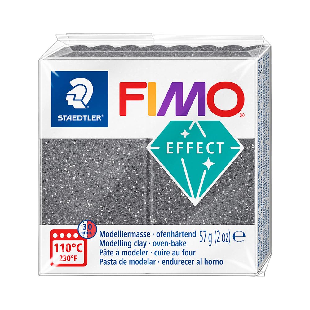 STAEDTLER 8010-803 FIMO Effect Oven-Hardening Polymer Modelling Clay - Stone Granite (1 x 57g Block)