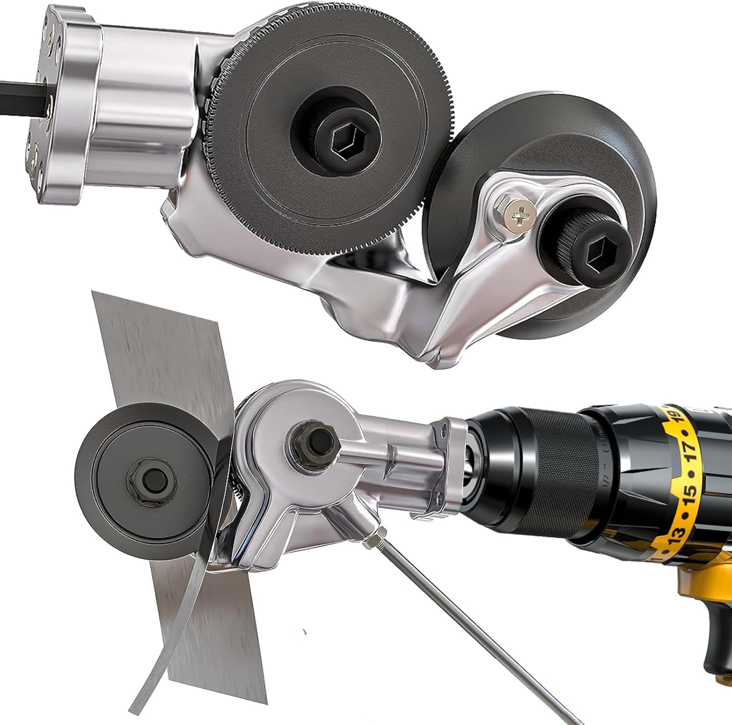 Electric Drill Plate Cutter Attachment, Metal Nibbler Cutter Tool Drill