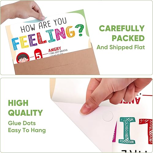 Miniatura 7 de FaCraft Feelings Chart Poster for Kids Toddlers - Emotions Chart Learning Educational Posters for Preschool Kindergarten Elementary Classroom