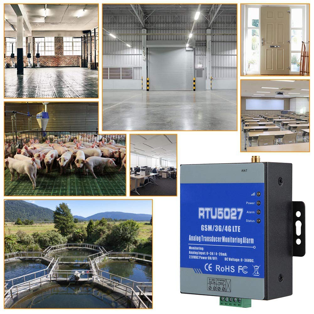 Rtu5027 Alarma gsm, Alarma de Falla de Energía gsm, gsm 3G 4G LTE Alarma de Monitoreo de Estado de Circuito de Voltaje de Falla de Circuito Inalámbrico(EU)