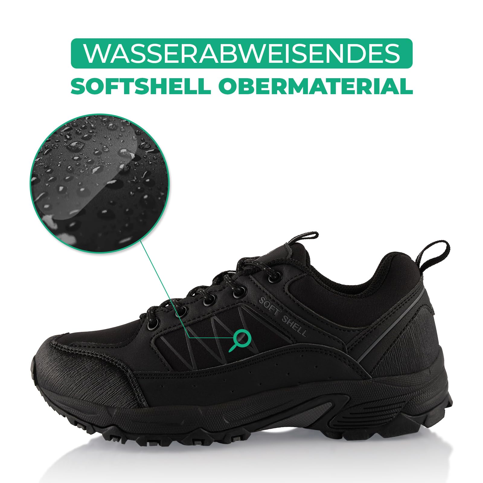Fusskleidung® Damen Herren Wanderschuhe Softshell Trail Running Trekkingschuhe