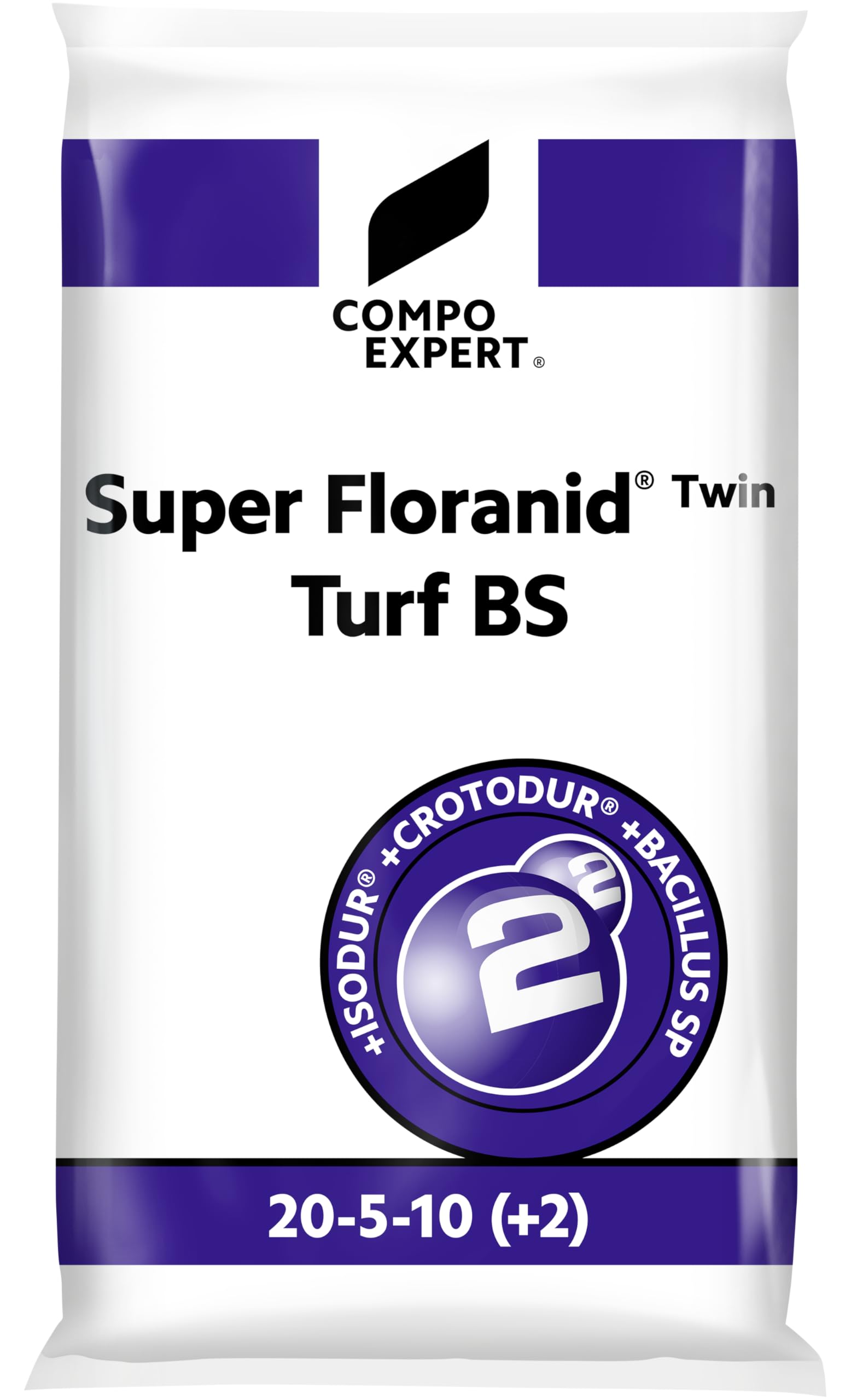 Super Floranid Twin Turf BS Premium Langzeitdünger, 20 kg, NPK 20-5-10 (+2), Rasendünger Compo Expert Universaldünger