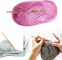 Vista 3 de Juego de 40 ganchos de ganchillo de doble extremo, incluye 10 agujas de ganchillo de aluminio dorado, 10 anillos de marcadores de ganchillo