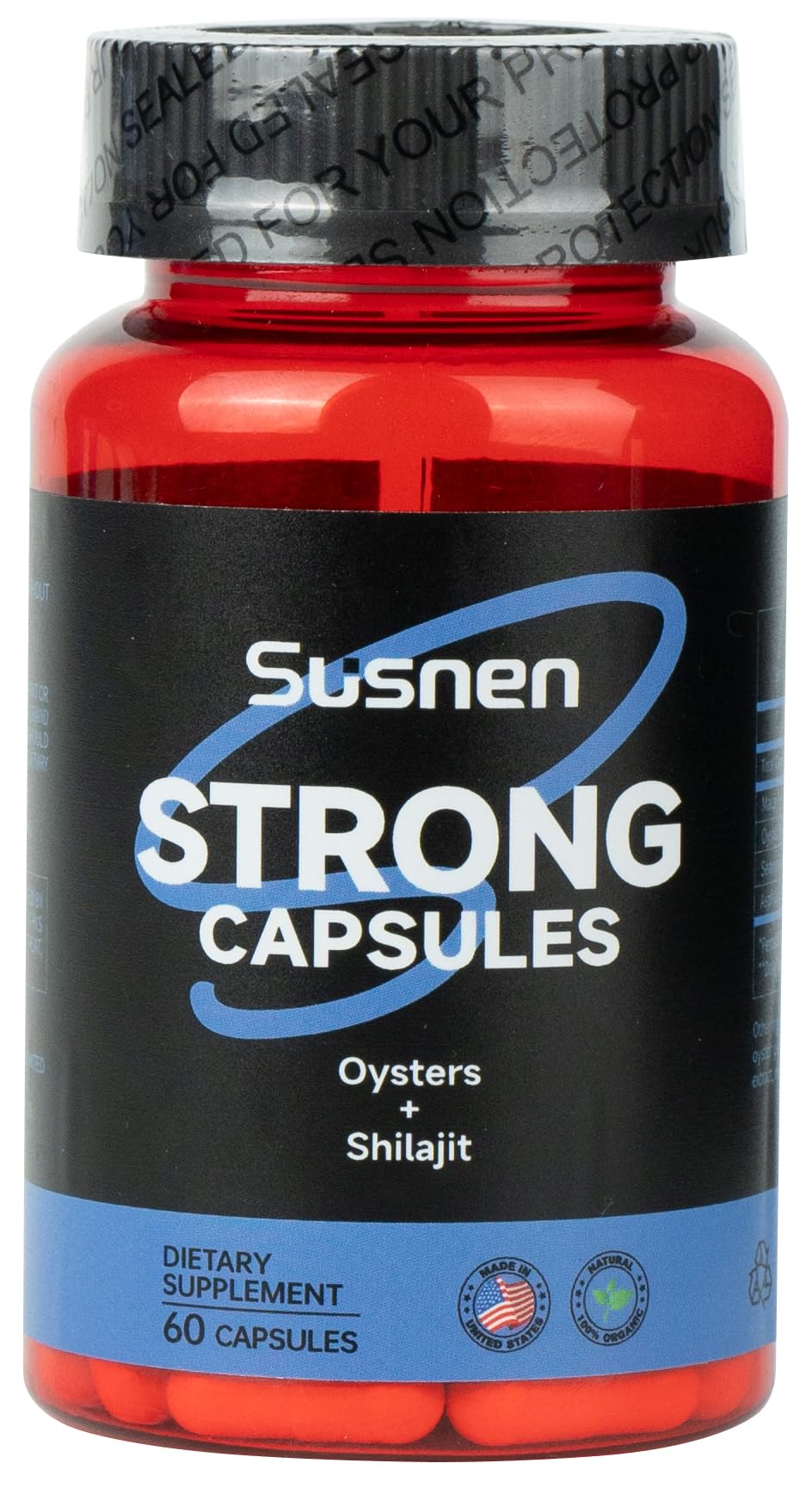 Strong Capsules, with Oyster Titanium Seaweed Extract, Minerals, Promotes Absorption, Male Energy Supplement, Strengthens The Body and Provides Natural Energy to The Body. (60 Capsules)