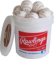 Rawlings R8U 8U Youth Practice Baseballs Bucket - 24 Count Official League Recreational Balls for Kids