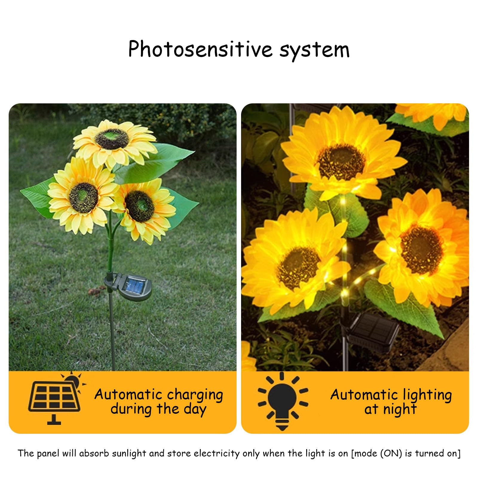 Generico Lampade Solari da Giardino a Forma Di Girasoli, Illuminazione Esterna, Luci Solari da Giardino for Paesaggistica, for Paesaggio, Patio, Decorazione Di Vialetti