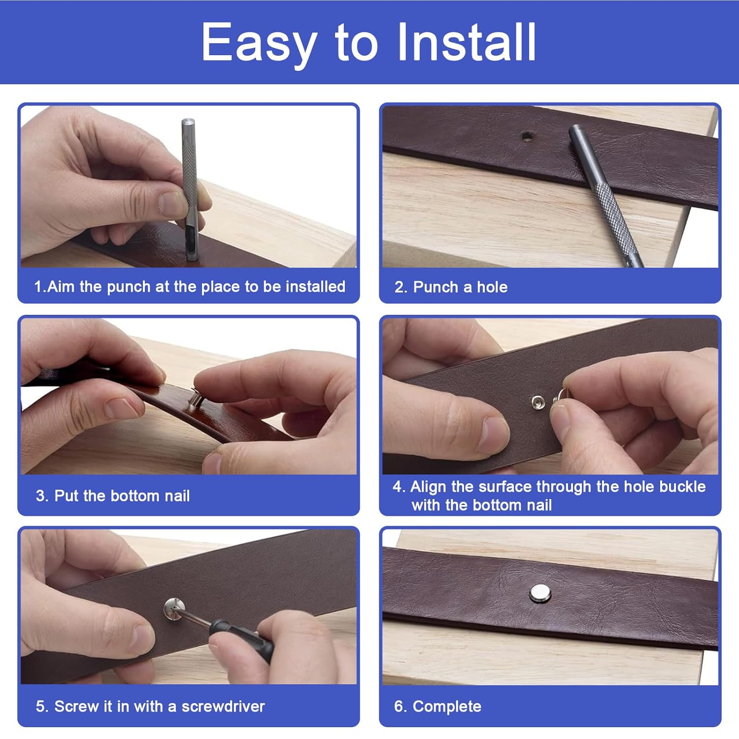 Chicago Binding Screws, Pack of 110 Chicago Screws, Book Screws M5 x 4/5/6/8/10/12 mm, Screw Rivets for Leather Bags Craft Luggage Connecting Screws