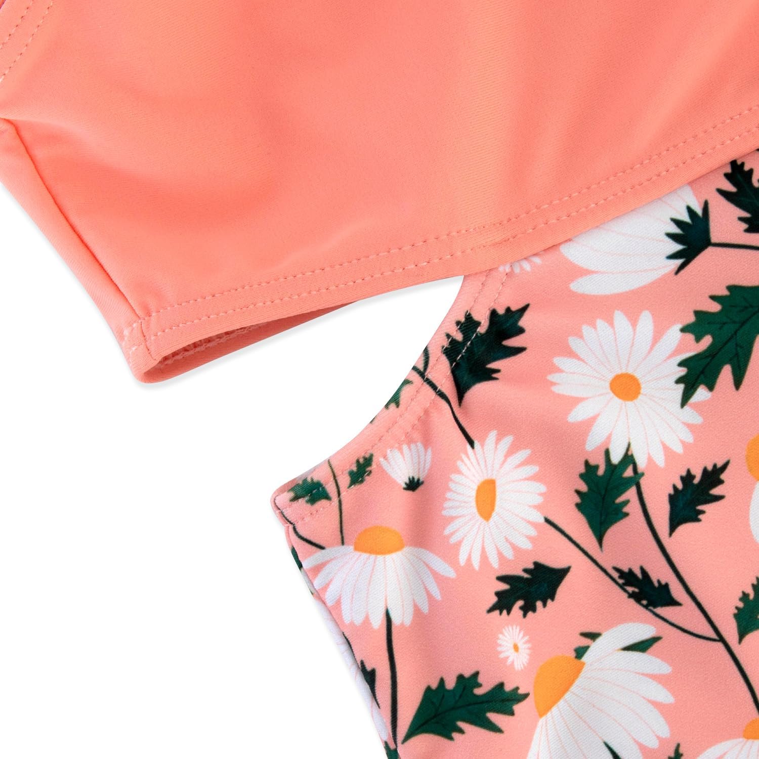 Girls One Piece Swimsuits Cutout Ruffle Bathing Suit Quick Dry Beach Swimwear with Adjustable Strap 5-14 Years - Image 3