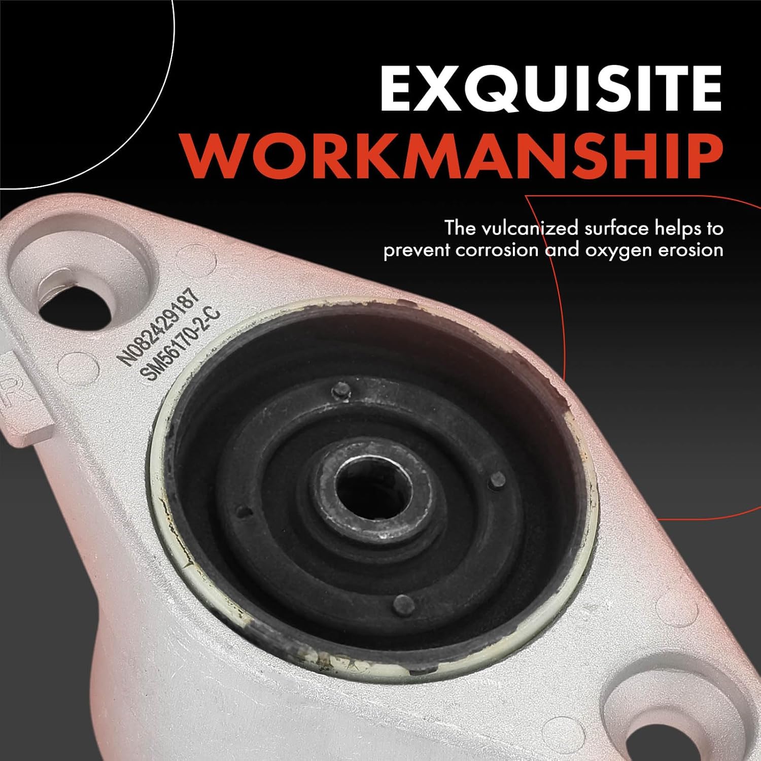 A-Premium Rear Suspension Strut Mounts Compatible with Hyundai Sonata 2006-2010, Azera 2006-2011 & Kia Rondo 2007-2011, Amanti 2007-2009, 2-PC Set