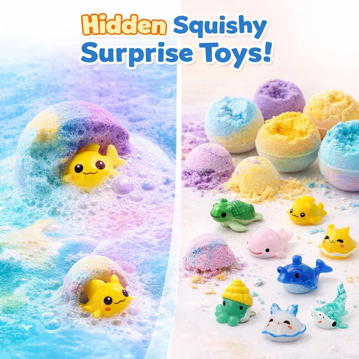 Natural Bath Bombs for Kids with Mega Bubbles & Surprise Inside, 2026 New 12-Pack Bath Bombs with Surprise Spring Inside, Upgrade Easter Gifts Bubble Easter Basket Stuffers Easter Egg Fillers (12-PC)