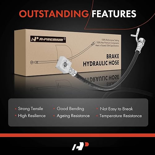 Miniatura 6 de A-Premium Manguera hidráulica de freno lateral trasero izquierdo compatible con modelos Ford seleccionados - Para F-150 2009 2010 2011 - Reemplazar