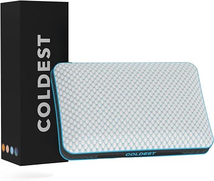 The Coldest Pillow - Adjustable Fill, Washable Cover, and Best for Breathable Cool While Sleeping -Premium Queen