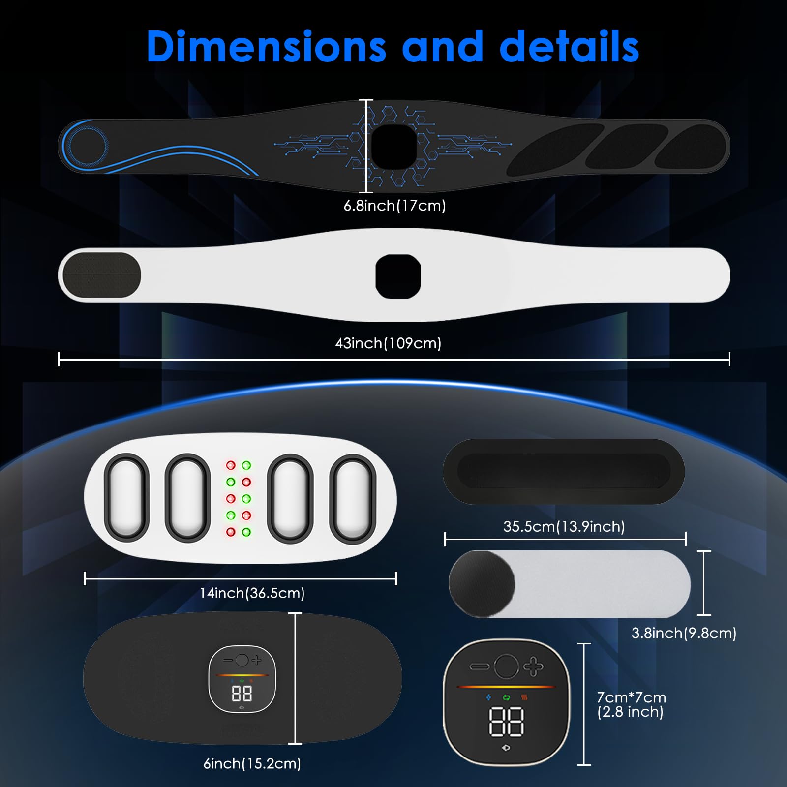 Abs Stimulator Belt Muscle Toner,ab toning Belt for Home Workout Fitness — Amazon image 7
