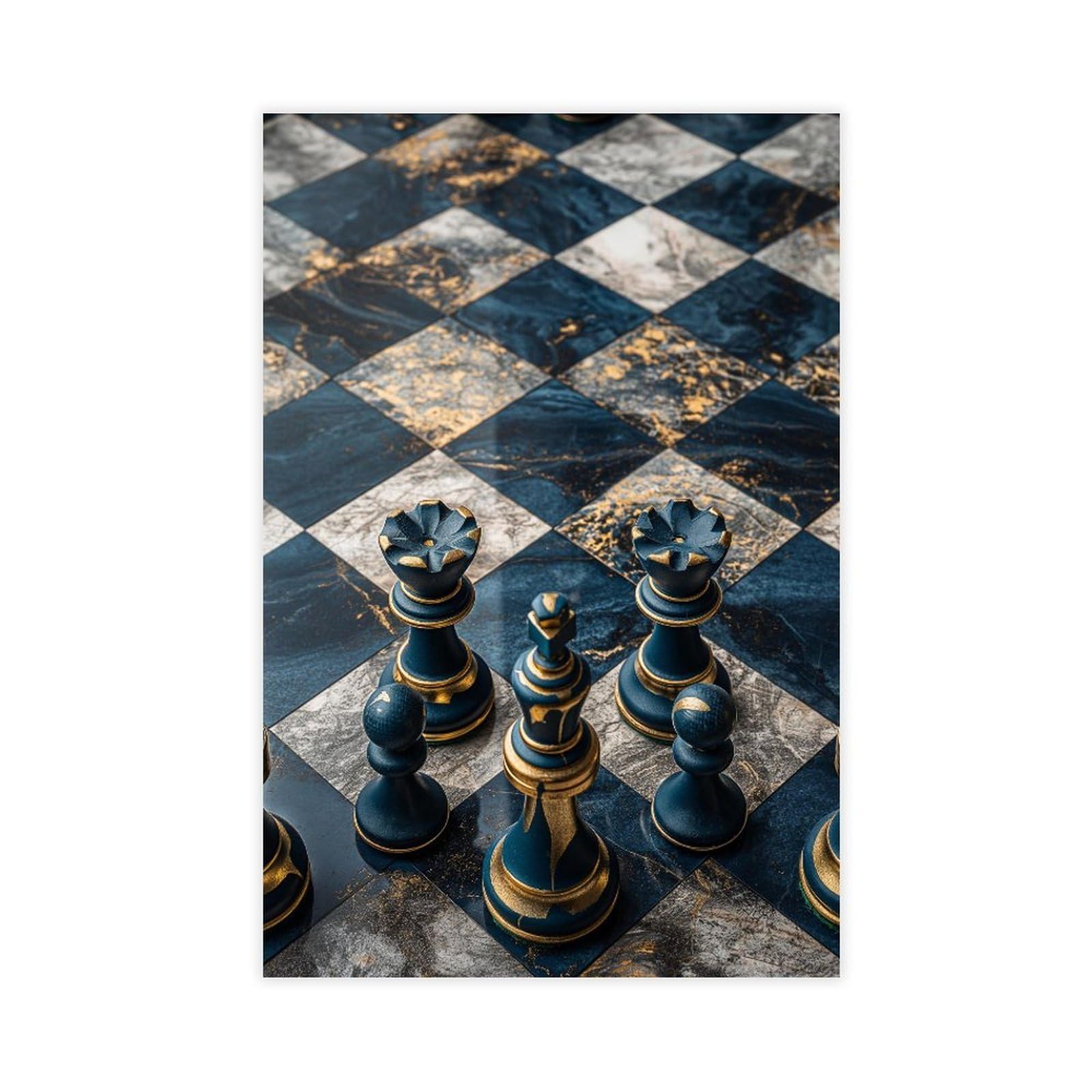 YWTJAX Luxury Chess Poster Canvas Poster for Dorm Room Decor Gift
