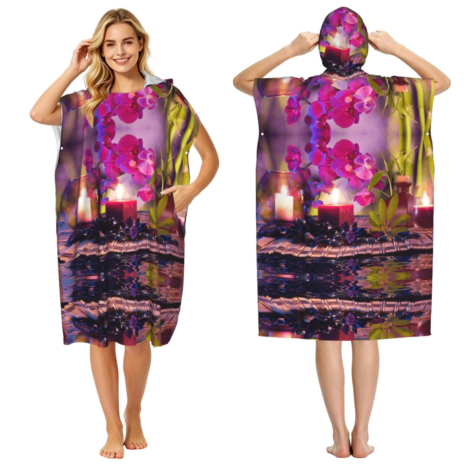 Poncho de piscine à capuche pour homme et femme | Idéal pour la plage et le changement de tenue