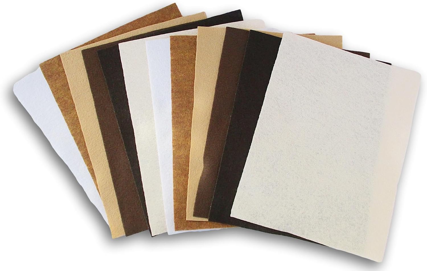 Felt Sheets Craft Sewing DIY Set - Flesh Colors of The World Sheet Packs - 9 x 12 inches