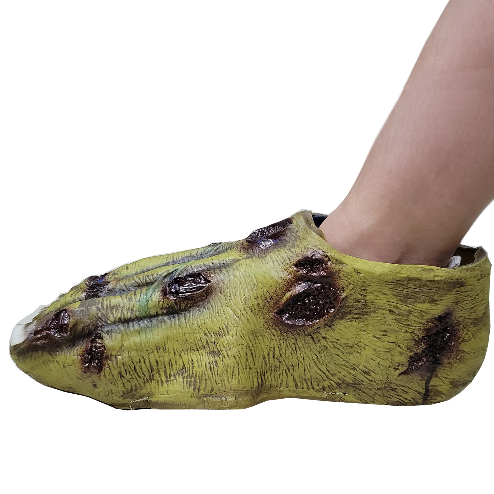 Young Wolf Pair of Adult Zombie Ghoulish Flesh Zombie Latex Feet for Halloween Party and Cosplay, Yellow - Image 3