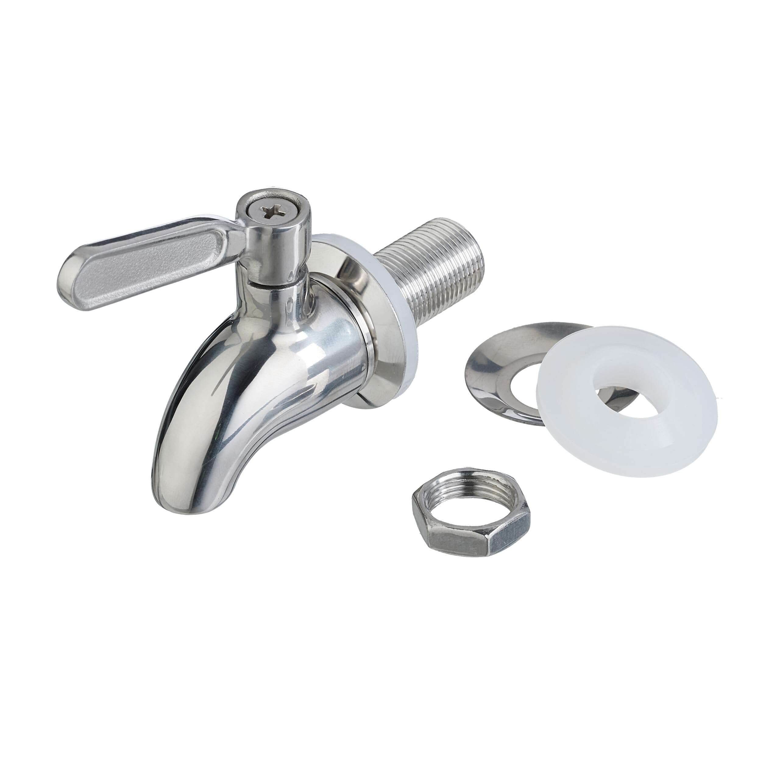 Relaxdays 2 Dispenser in Vetro per Bevande, Erogatore con Rubinetto in Acciaio Inox 4 L, Distribuitore Acqua e Limonate