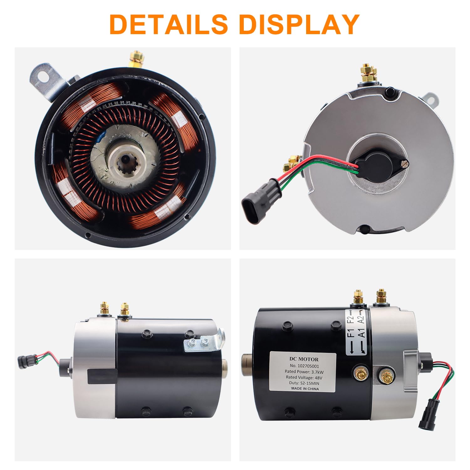 102705001 102240103 48V Electric Golf Cart Motor Replacement for Club Car DS 48V IQ Electric Golf Car