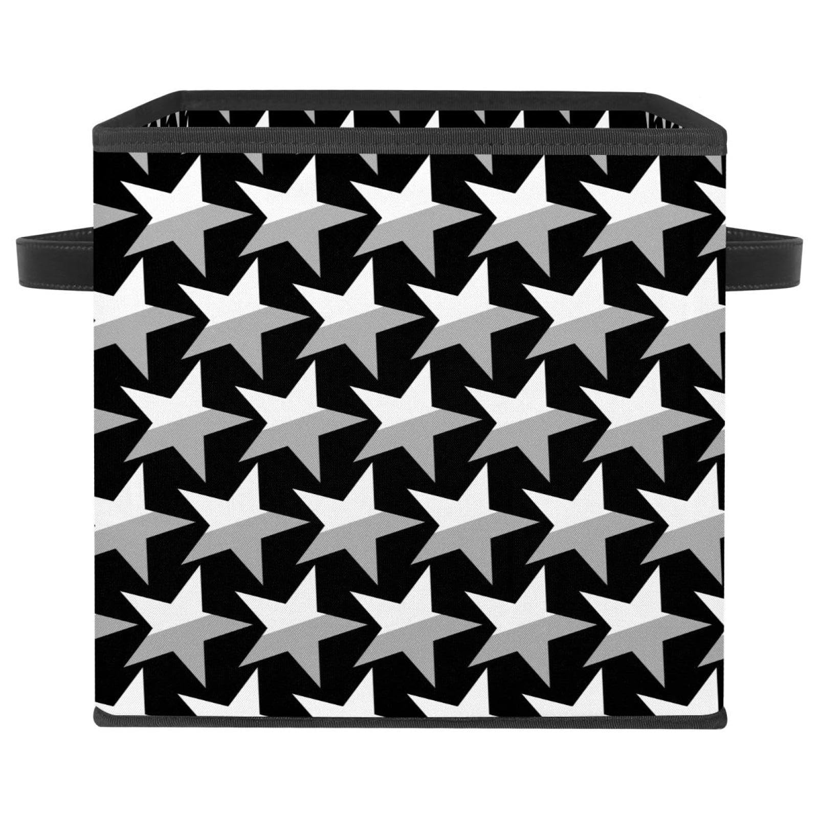 Boîte de rangement pliable cube en tissu à motif étoiles pour le placard