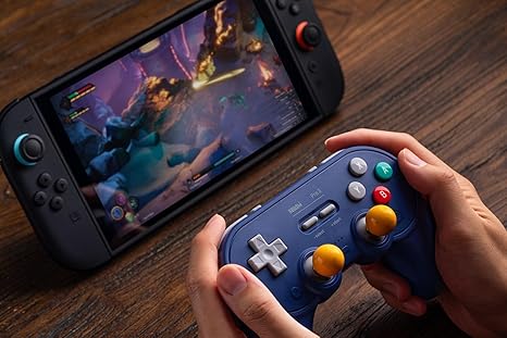 8BitDo Pro 3 Bluetooth Controller for Switch/Switch 2 TMR Joysticks, Swappable ABXY Buttons, Pro Back Buttons, Charging Dock, Hall Effect Triggers, for Windows, Apple, SteamOS, Android - Purple